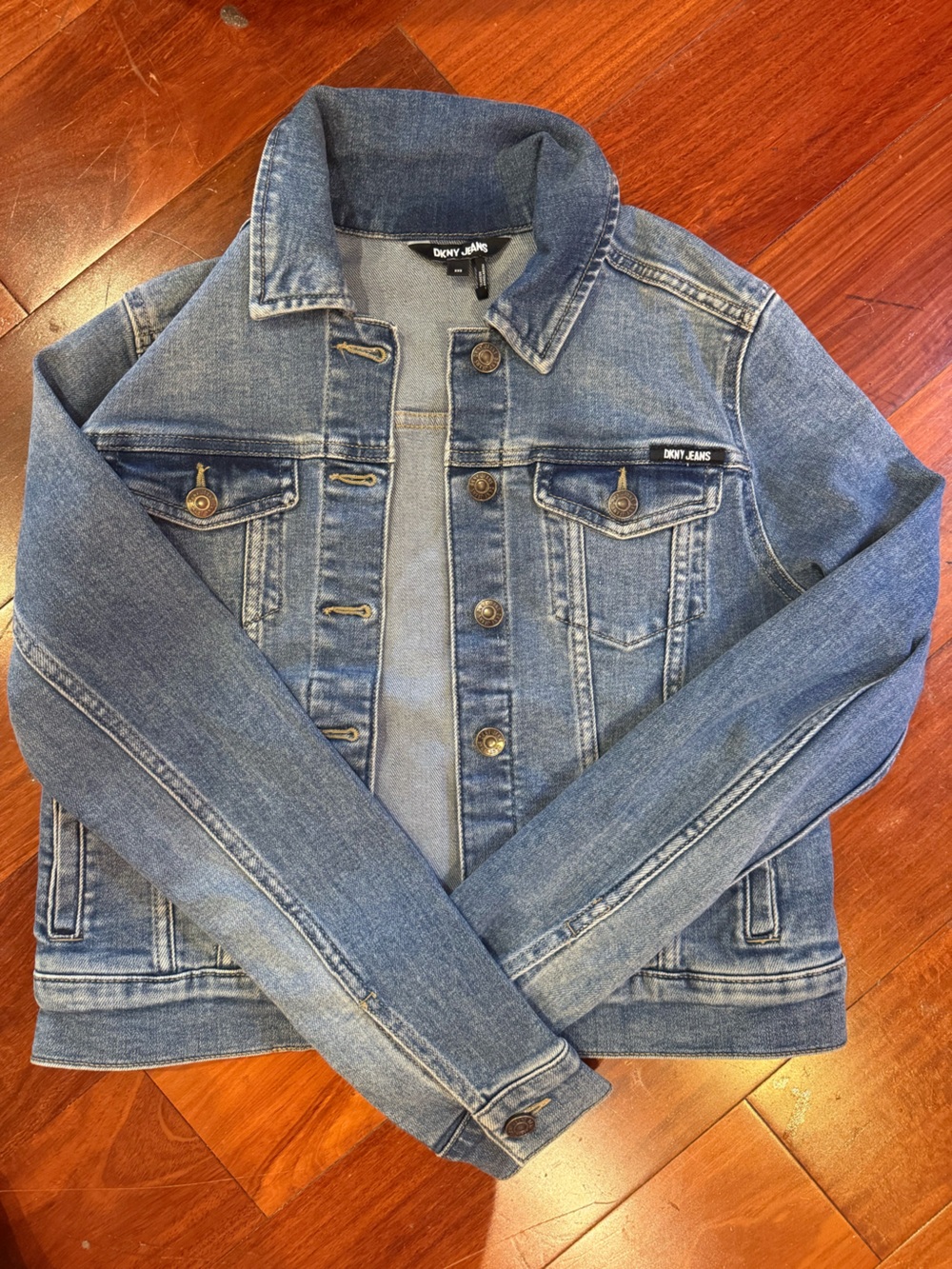 Dkny Women's Medium Blue Denim Jacket